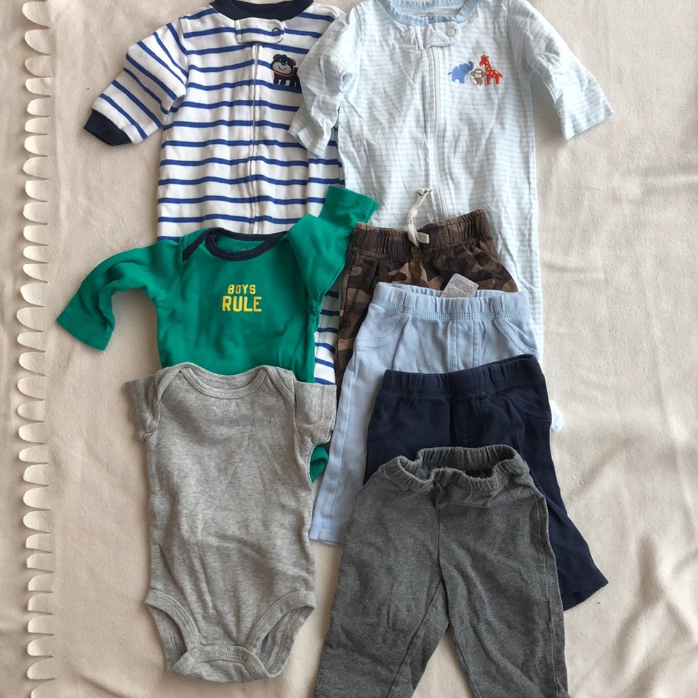 Pack of 3m carters baby clothes